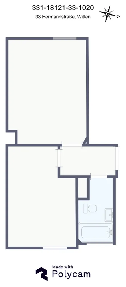 1 Zimmer Wohnung mit 32 m² in Witten – Bild 8