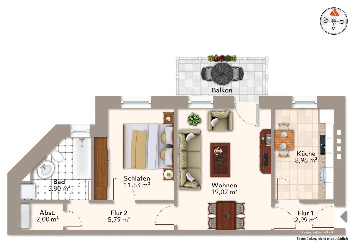 2 Zimmer Wohnung mit 60 m² in Magdeburg – Bild 12