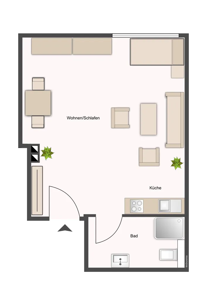 1 Zimmer Wohnung mit 19 m² in Münster – Bild 5