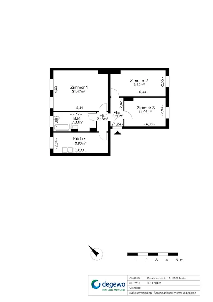 3 Zimmer Wohnung mit 70 m² in Berlin – Bild 12