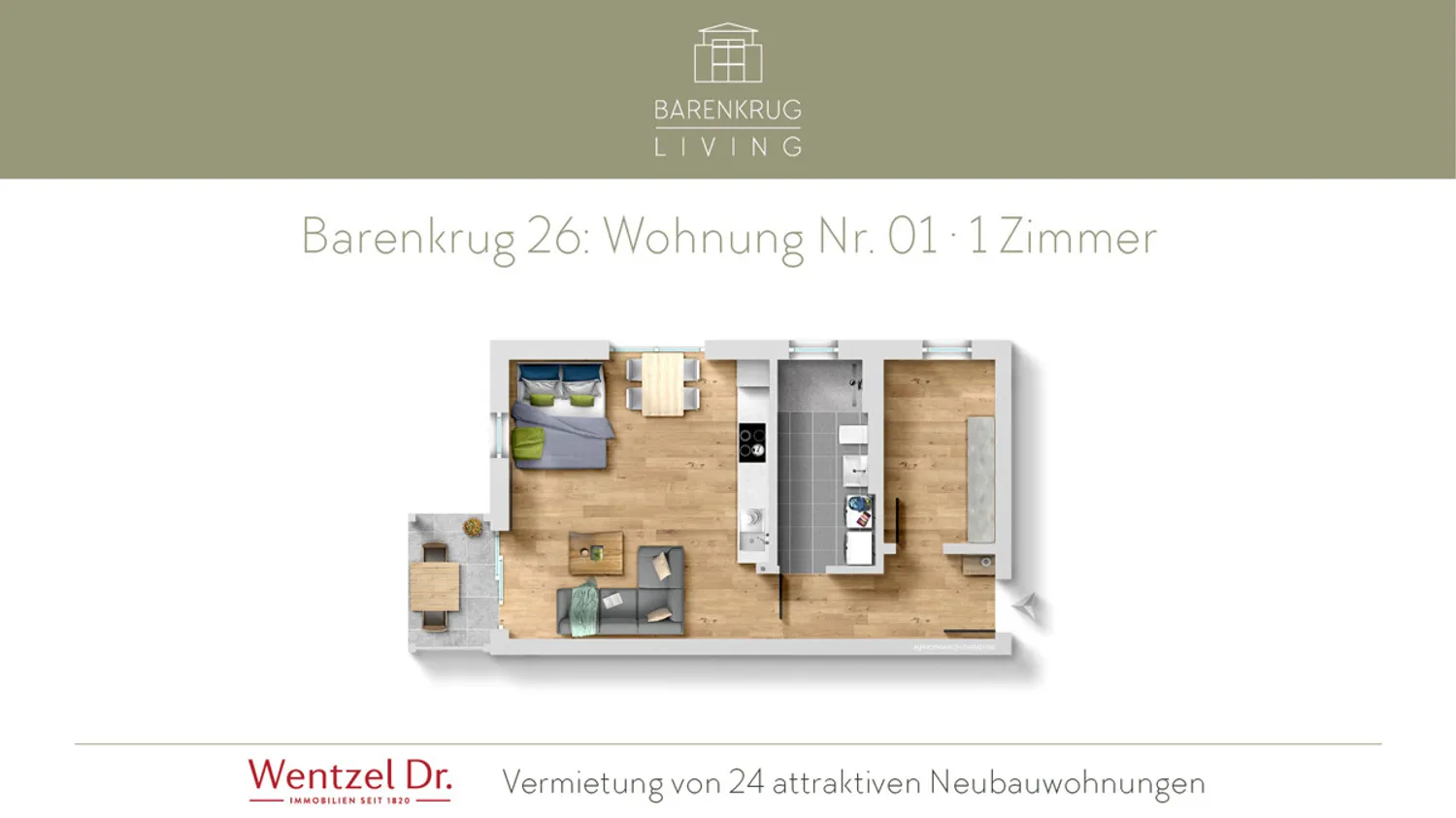 1 Zimmer Wohnung mit 48 m² in Hamburg – Bild 5