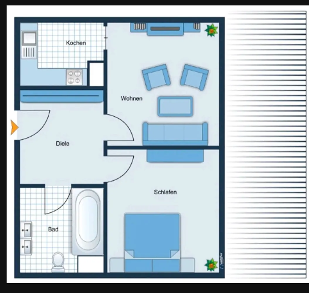 2 Zimmer Wohnung mit 41 m² in Chemnitz – Bild 3
