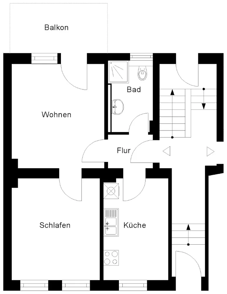 2 Zimmer Wohnung mit 48 m² in Neuwied – Bild 1