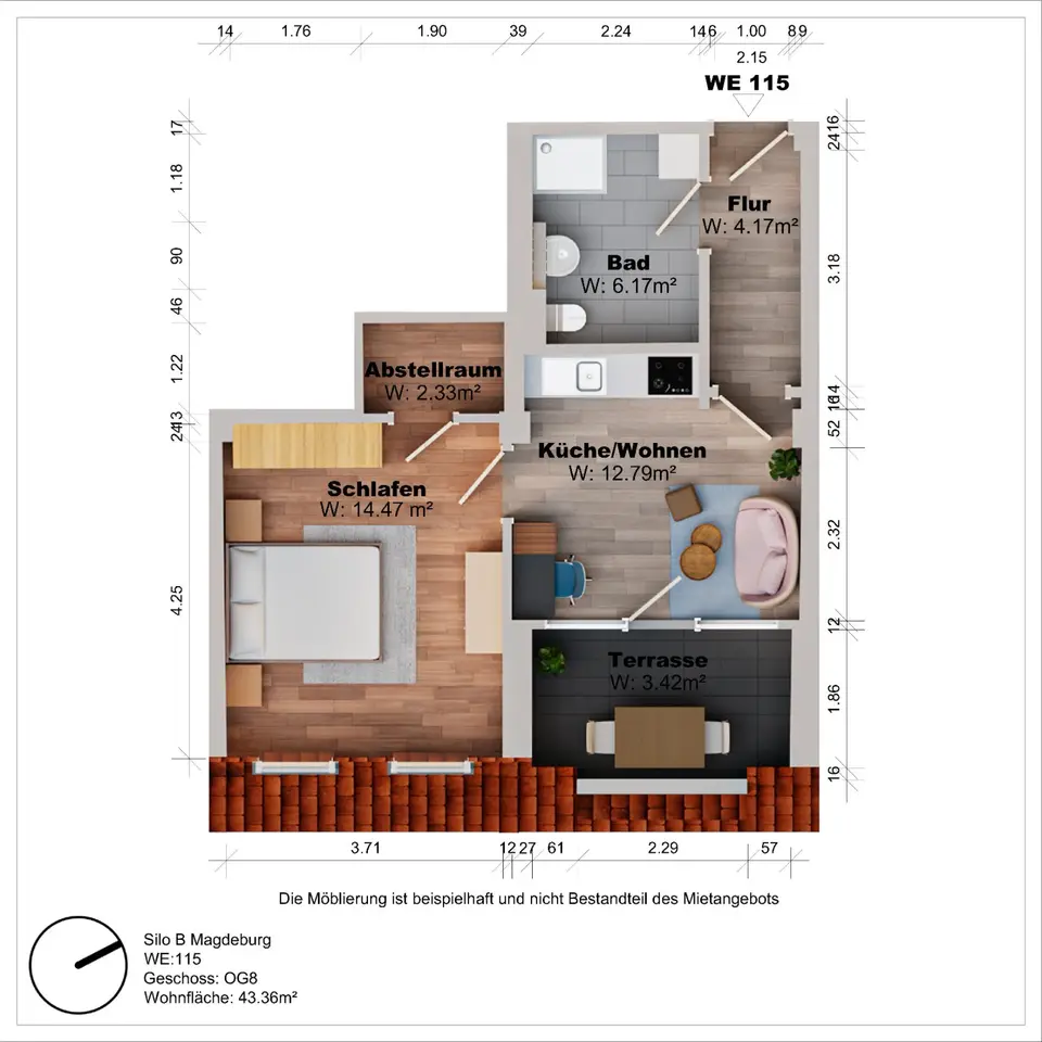 2 Zimmer Wohnung mit 43 m² in Magdeburg – Bild 10