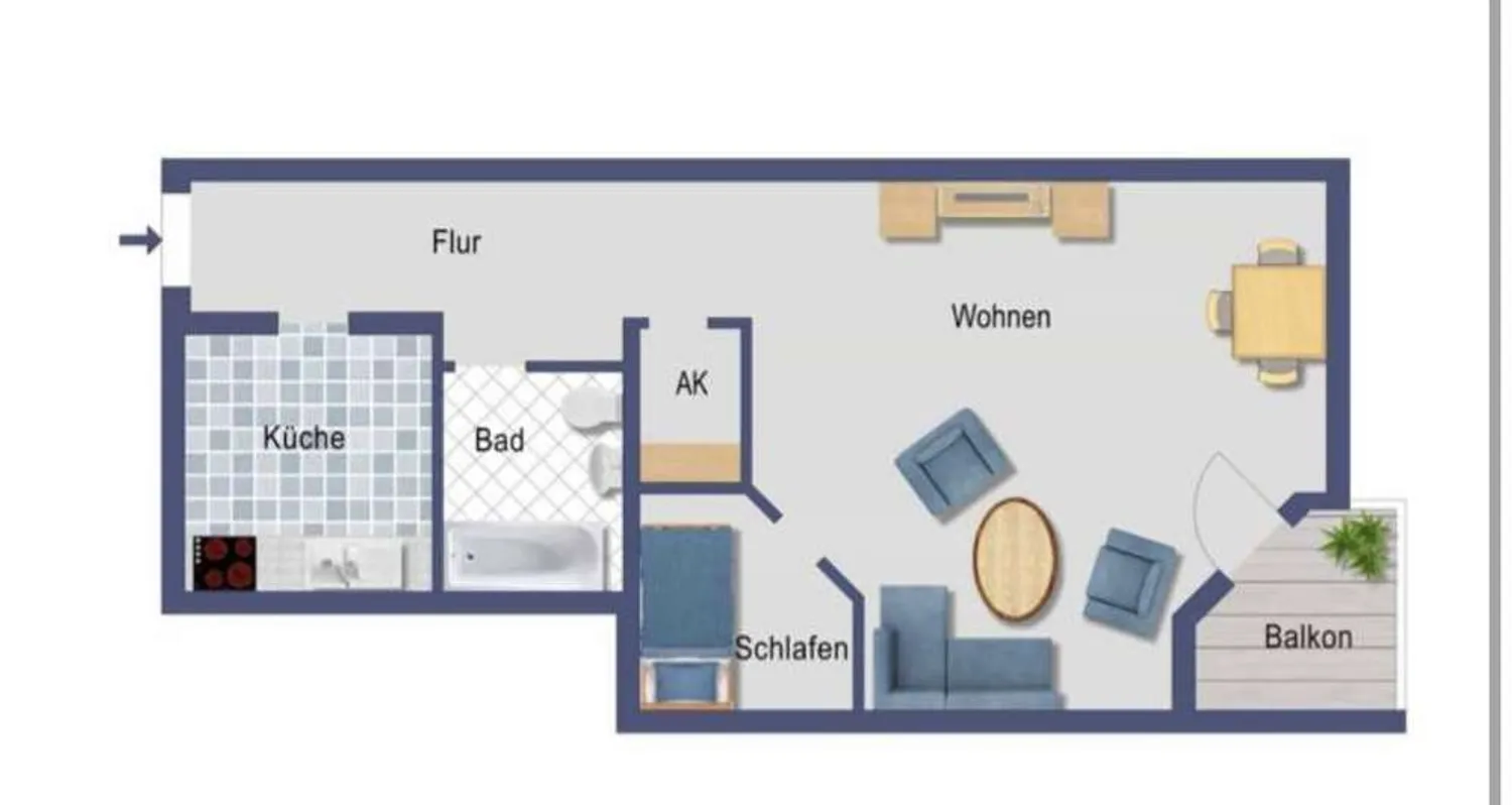 1 Zimmer Wohnung mit 50 m² in Ludwigshafen am Rhein – Bild 4