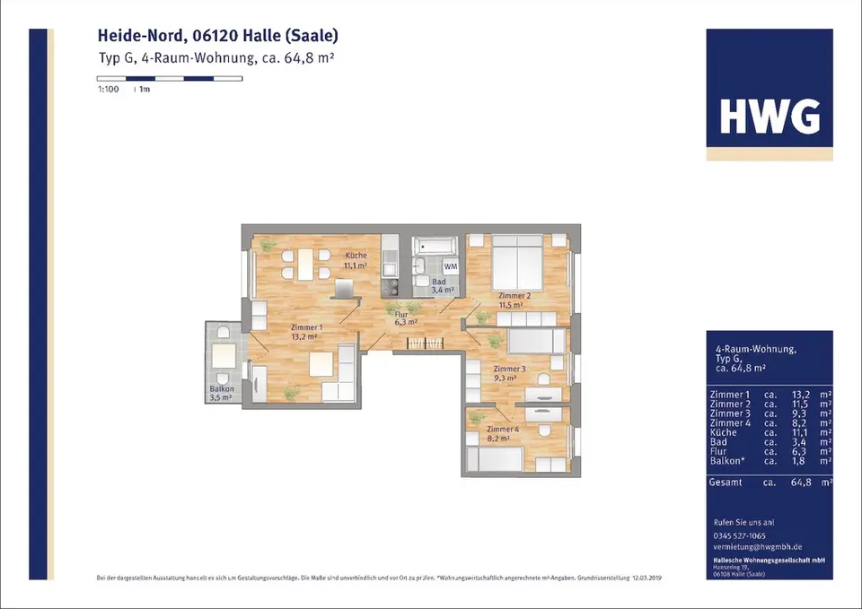 4 Zimmer Wohnung mit 67 m² in Halle (Saale) – Bild 4