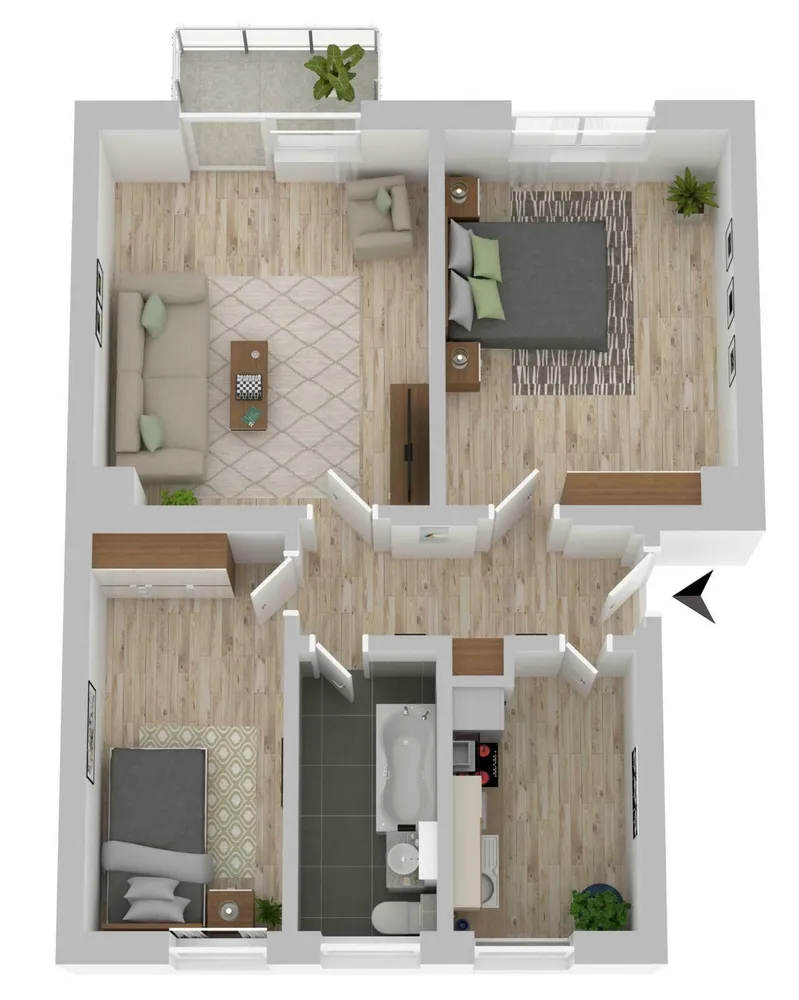 3 room apartment with 60 m² in Zeitz – Photo 3