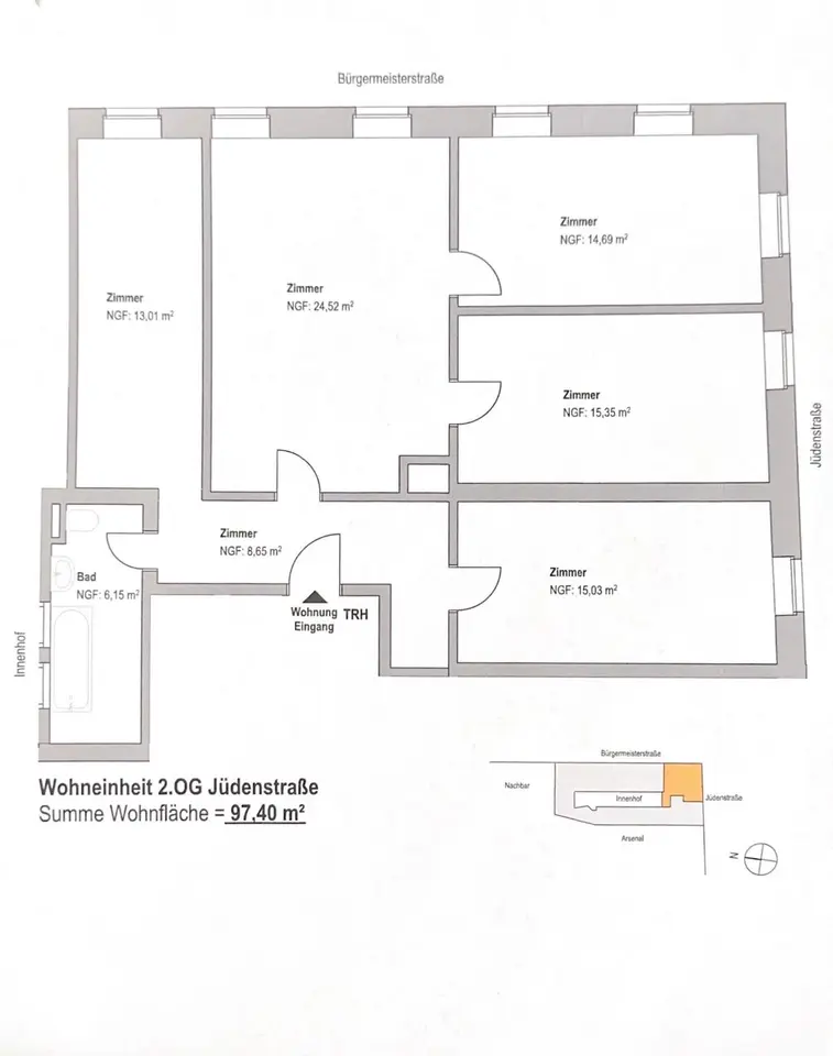 2 Zimmer Wohnung mit 53 m² in Lutherstadt Wittenberg – Bild 2