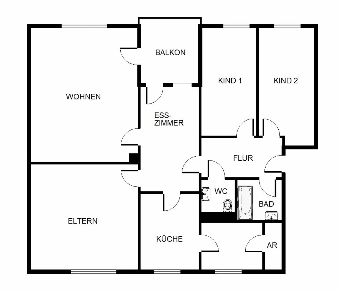 5 Zimmer Wohnung mit 86 m² in Gelsenkirchen – Bild 2