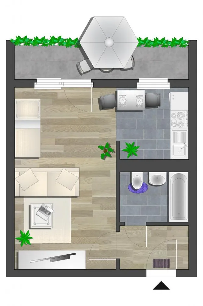 1 Zimmer Wohnung mit 36 m² in Chemnitz – Bild 2