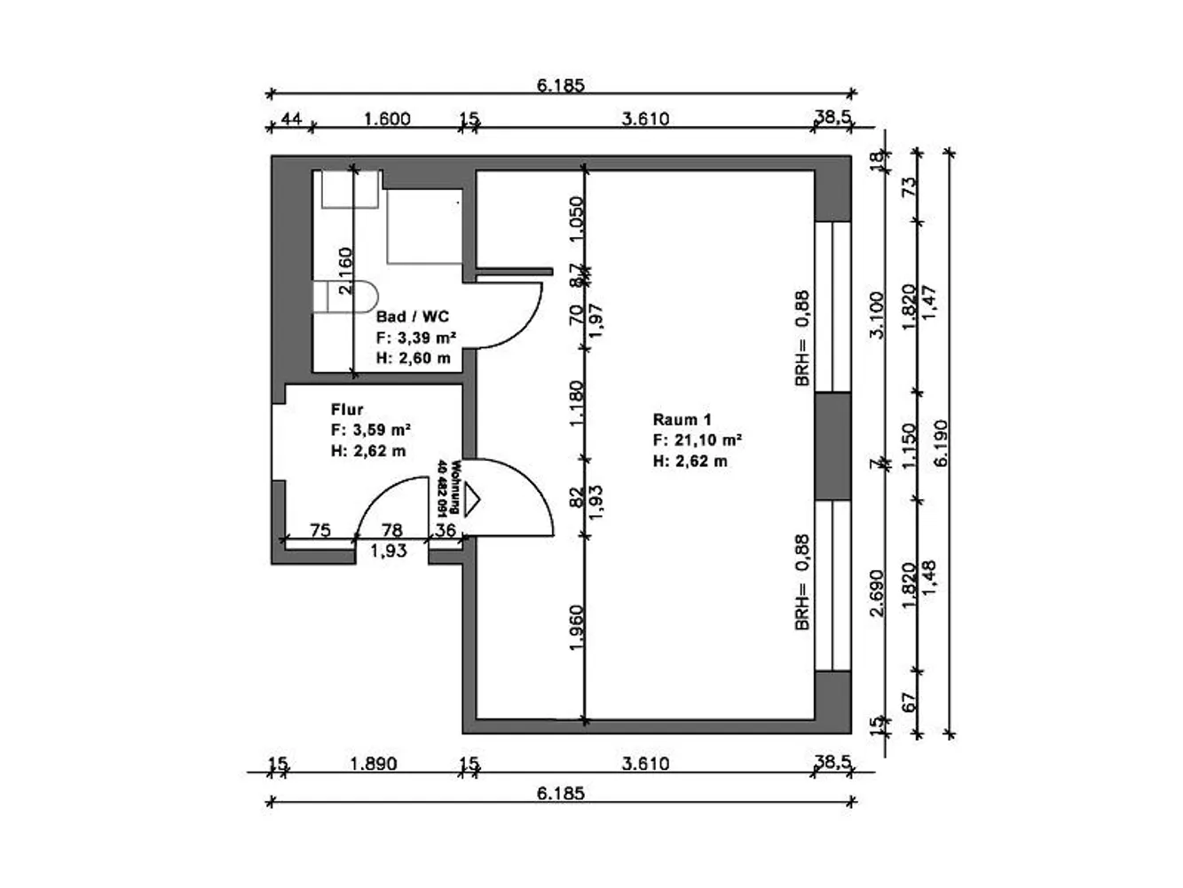 1 Zimmer Wohnung mit 27 m² in Halle (Saale) – Bild 9