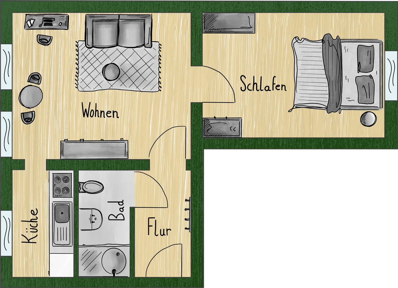 2 Zimmer Wohnung mit 40 m² in Halle (Saale) – Bild 10