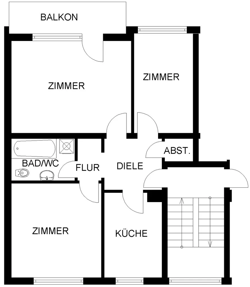 3 Zimmer Wohnung mit 71 m² in Hagen – Bild 2