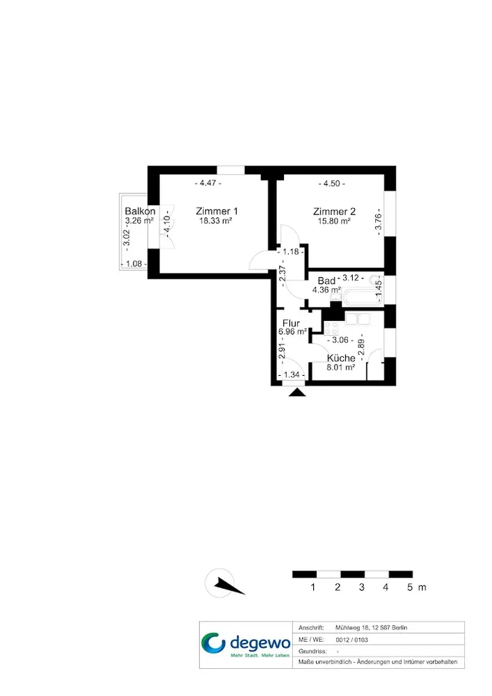 2 room apartment with 55 m² in Berlin – Photo 8