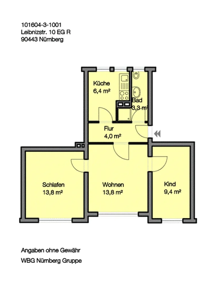 3 Zimmer Wohnung mit 51 m² in Nürnberg – Bild 8