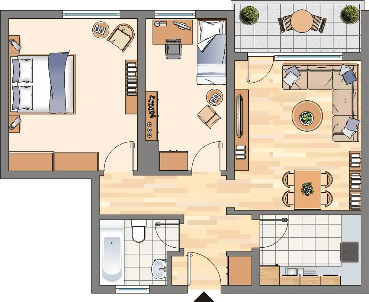 3 Zimmer Wohnung mit 67 m² in Dortmund – Bild 2