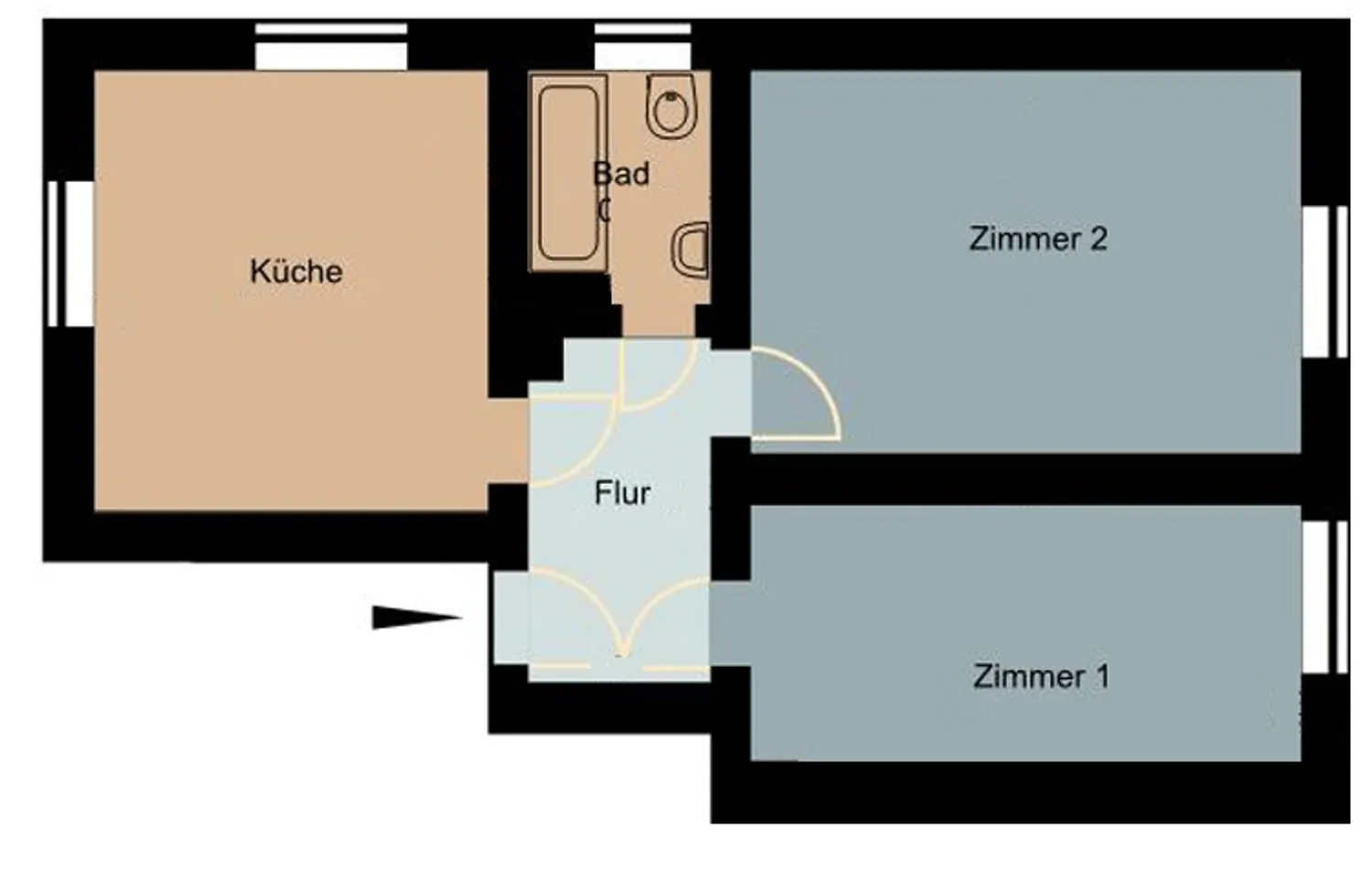 2 Zimmer Wohnung mit 47 m² in Dresden – Bild 2