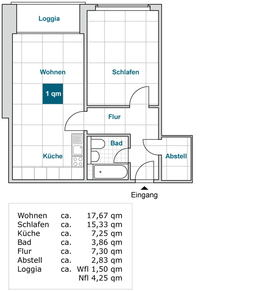 2 Zimmer Wohnung mit 56 m² in Dresden – Bild 2