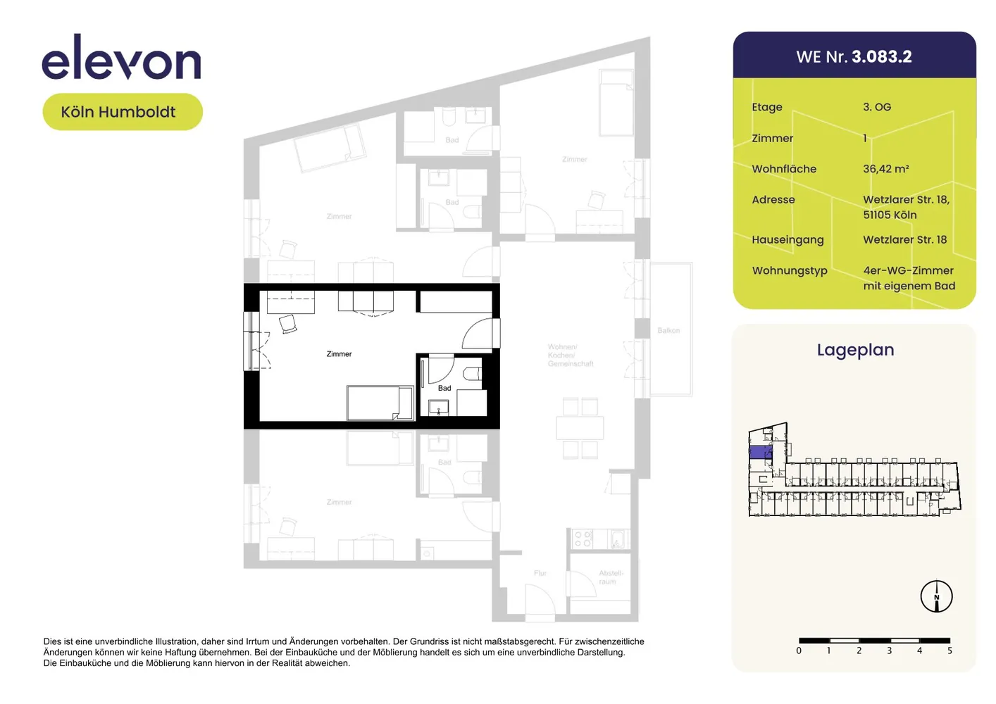 1 Zimmer Wohnung mit 36 m² in Köln – Bild 6