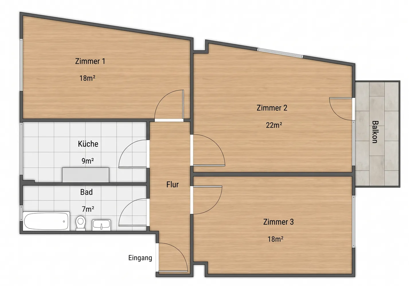 3 Zimmer Wohnung mit 87 m² in Frankfurt am Main – Bild 11