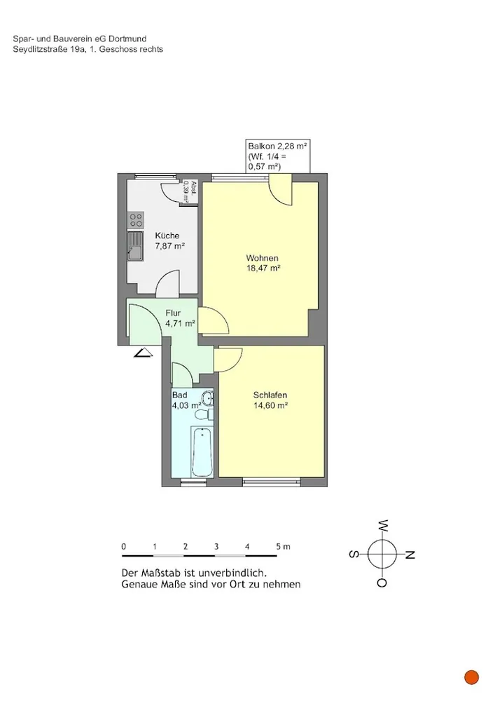 2 Zimmer Wohnung mit 51 m² in Dortmund – Bild 4