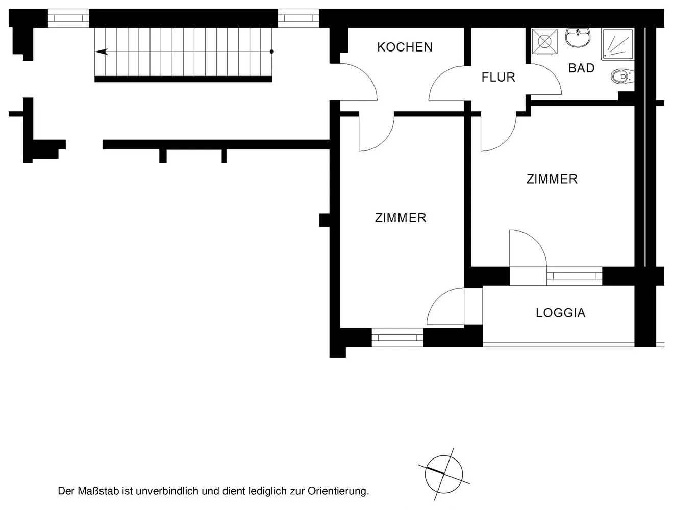 1 room apartment with 22 m² in Bielefeld – Photo 2