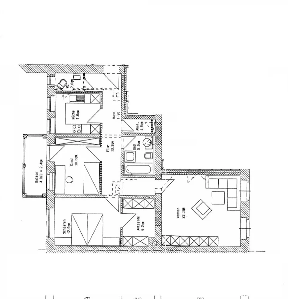 3 room apartment with 85 m² in Chemnitz – Photo 2