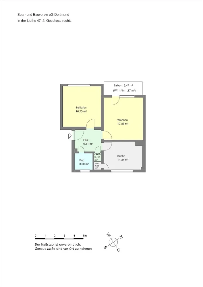 2 room apartment with 58 m² in Dortmund – Photo 5