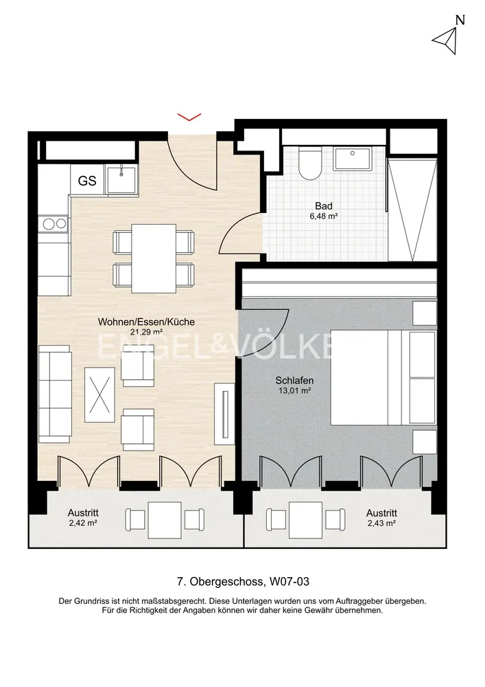2 Zimmer Wohnung mit 42 m² in Frankfurt am Main – Bild 9