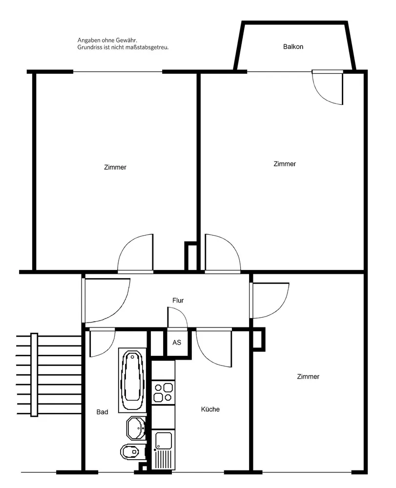 4 Zimmer Wohnung mit 65 m² in Gießen – Bild 3