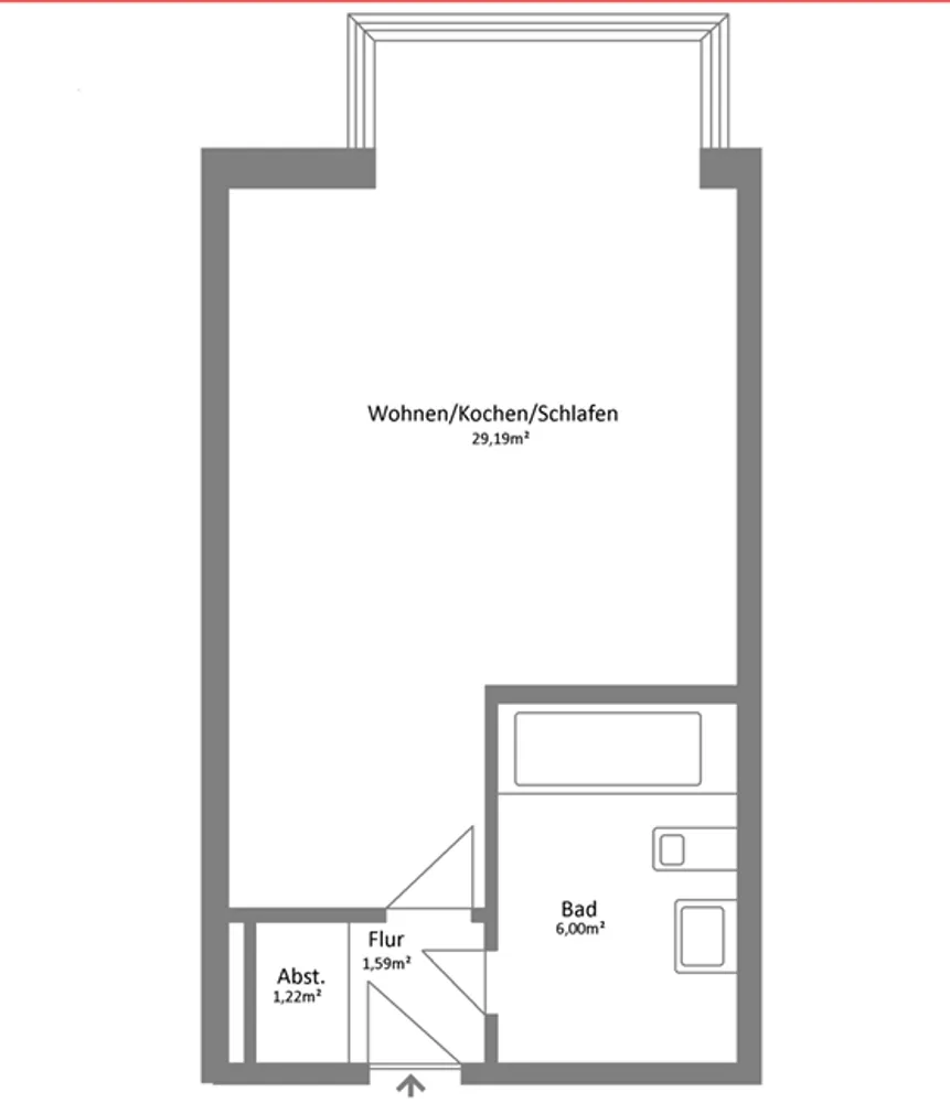 1 Zimmer Wohnung mit 39 m² in München – Bild 2