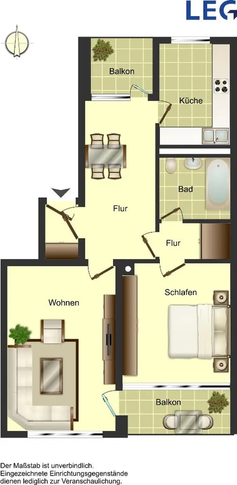 2 Zimmer Wohnung mit 65 m² in Ratingen – Bild 2