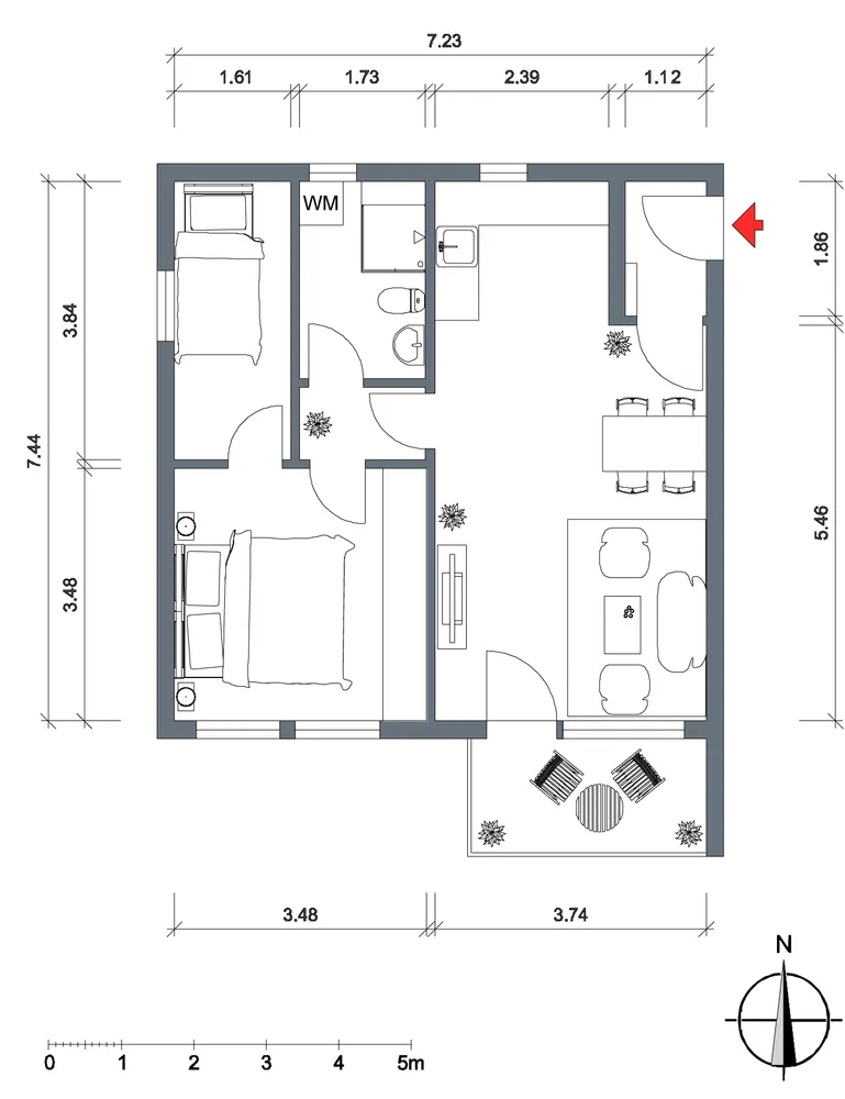 3 Zimmer Wohnung mit 58 m² in Hamburg – Bild 2