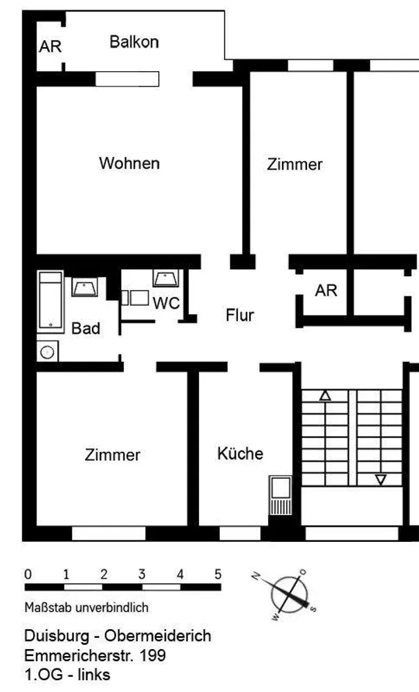 3 Zimmer Wohnung mit 80 m² in Duisburg – Bild 2