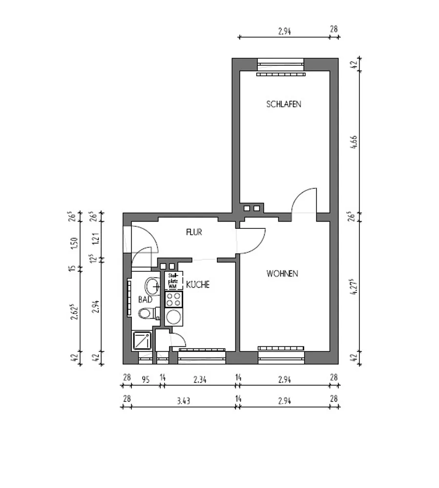 2 Zimmer Wohnung mit 40 m² in Hannover – Bild 6
