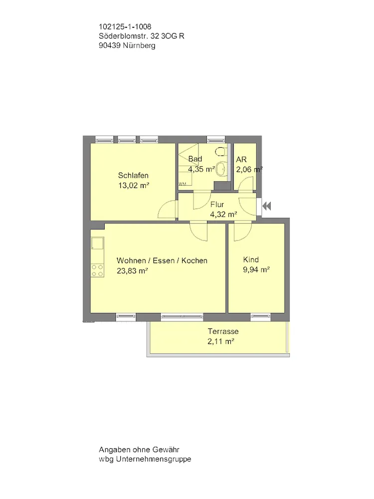 3 Zimmer Wohnung mit 59 m² in Nürnberg – Bild 8