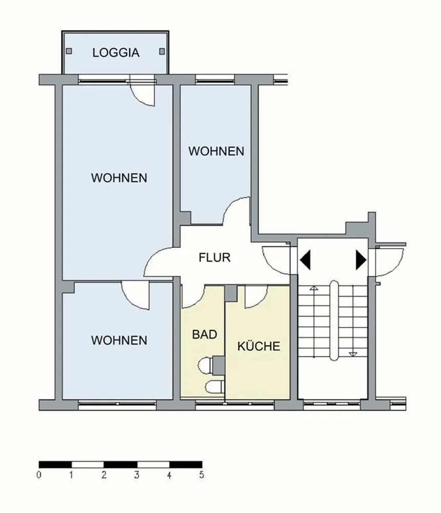 3 Zimmer Wohnung mit 60 m² in Neubrandenburg – Bild 1