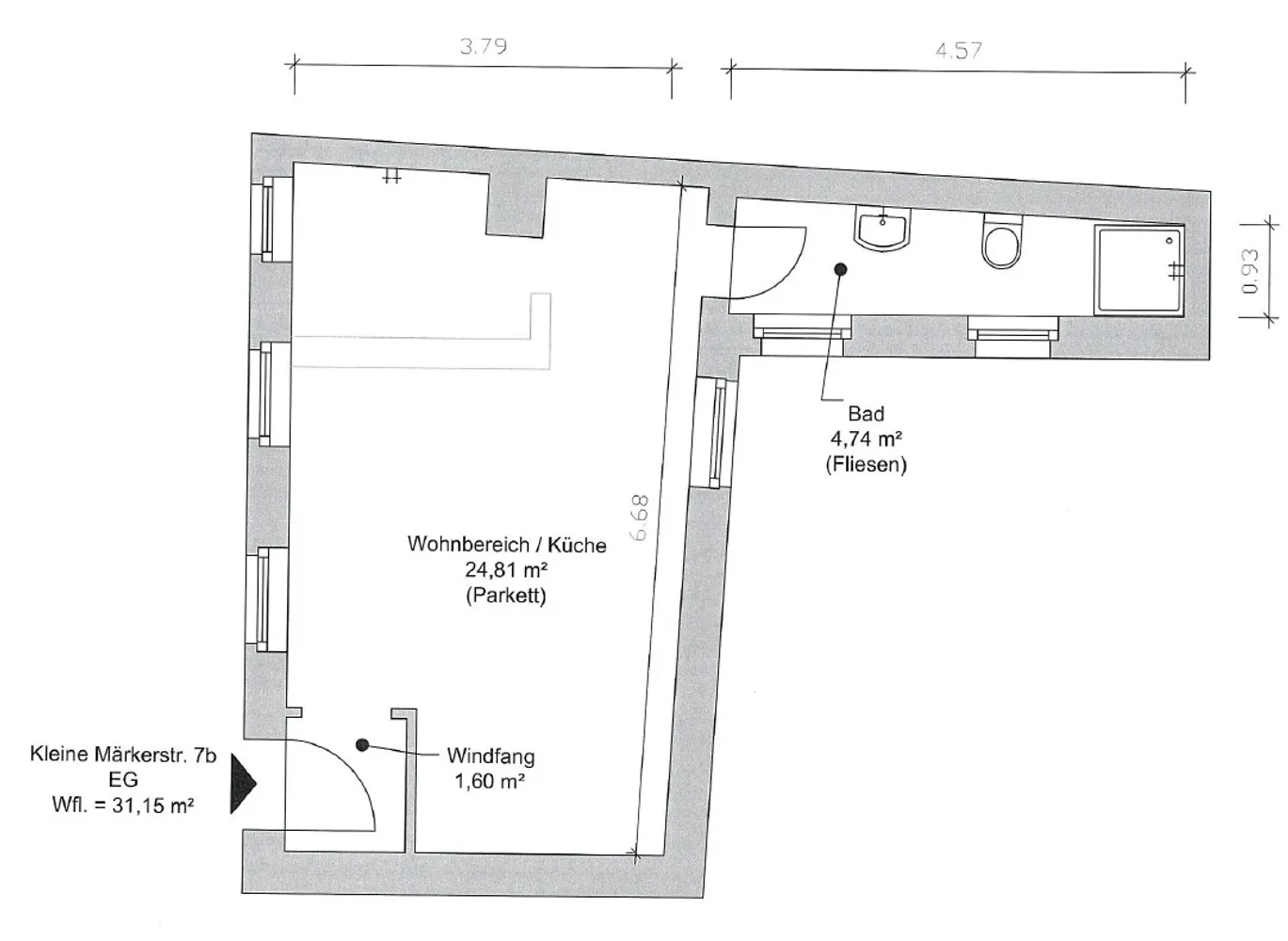 1 Zimmer Wohnung mit 31 m² in Halle (Saale) – Bild 6