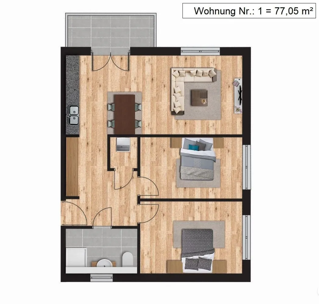 3 Zimmer Wohnung mit 59 m² in Bremen – Bild 11