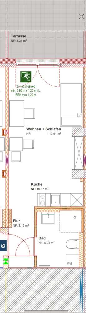 1 Zimmer Wohnung mit 30 m² in Münster – Bild 10