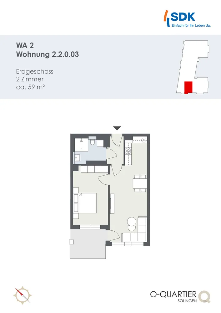 2 Zimmer Wohnung mit 58 m² in Solingen – Bild 9