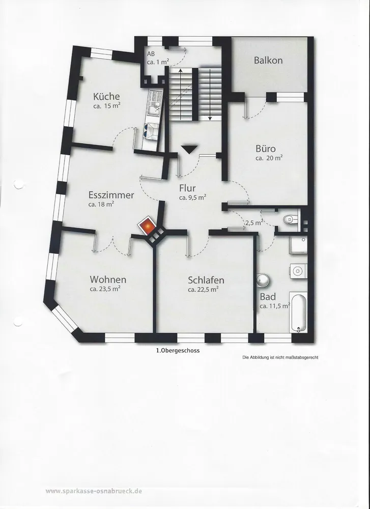 4 Zimmer Wohnung mit 132 m² in Osnabrück – Bild 2