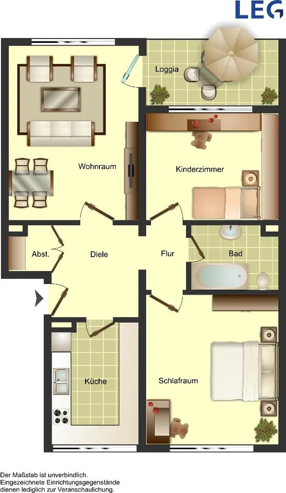 3 Zimmer Wohnung mit 67 m² in Duisburg – Bild 5