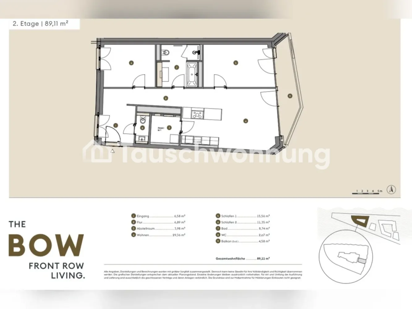 3 Zimmer Wohnung mit 90 m² in Hamburg – Bild 2