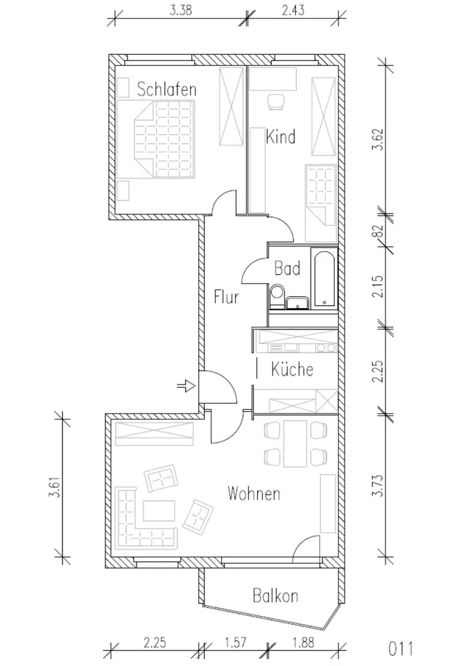 3 Zimmer Wohnung mit 71 m² in Eisenach – Bild 5