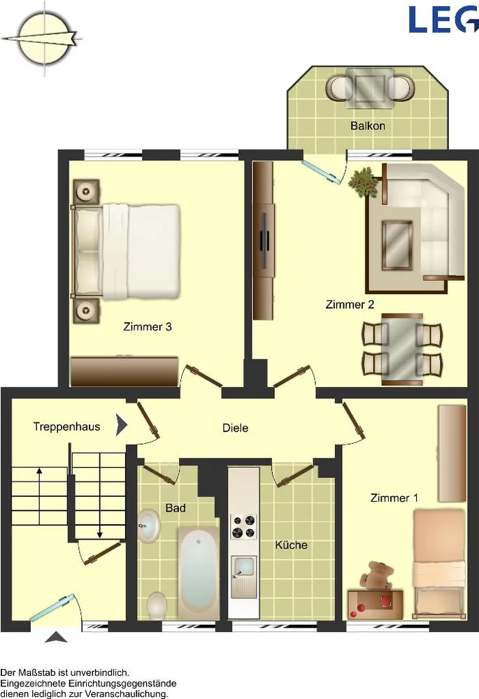 4 Zimmer Wohnung mit 59 m² in Lünen – Bild 4