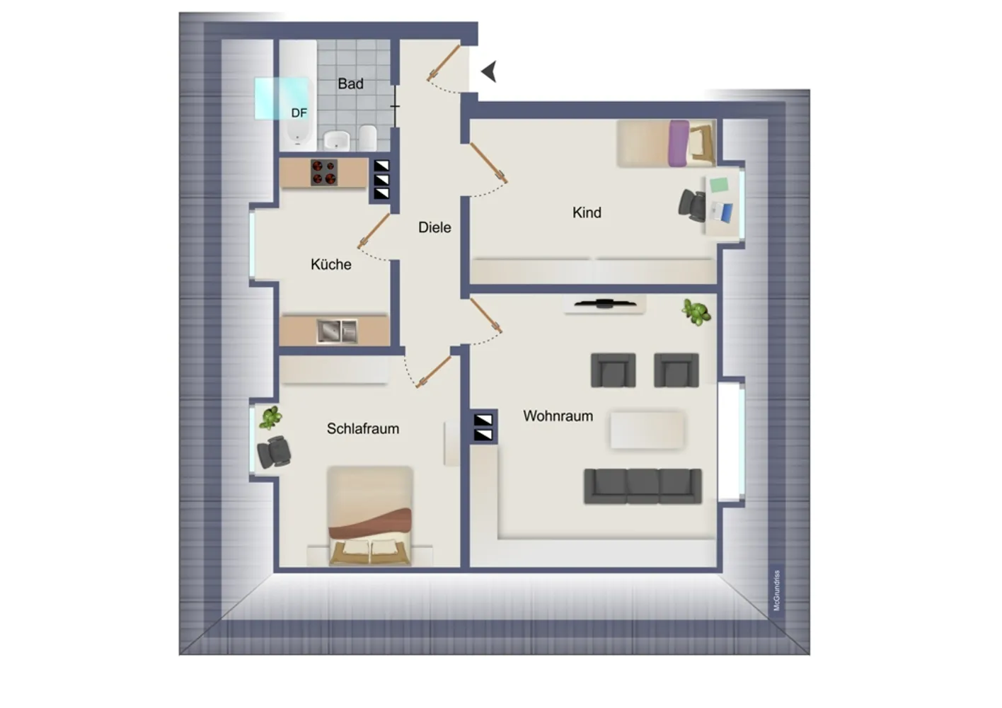3 Zimmer Wohnung mit 63 m² in Mönchengladbach – Bild 9