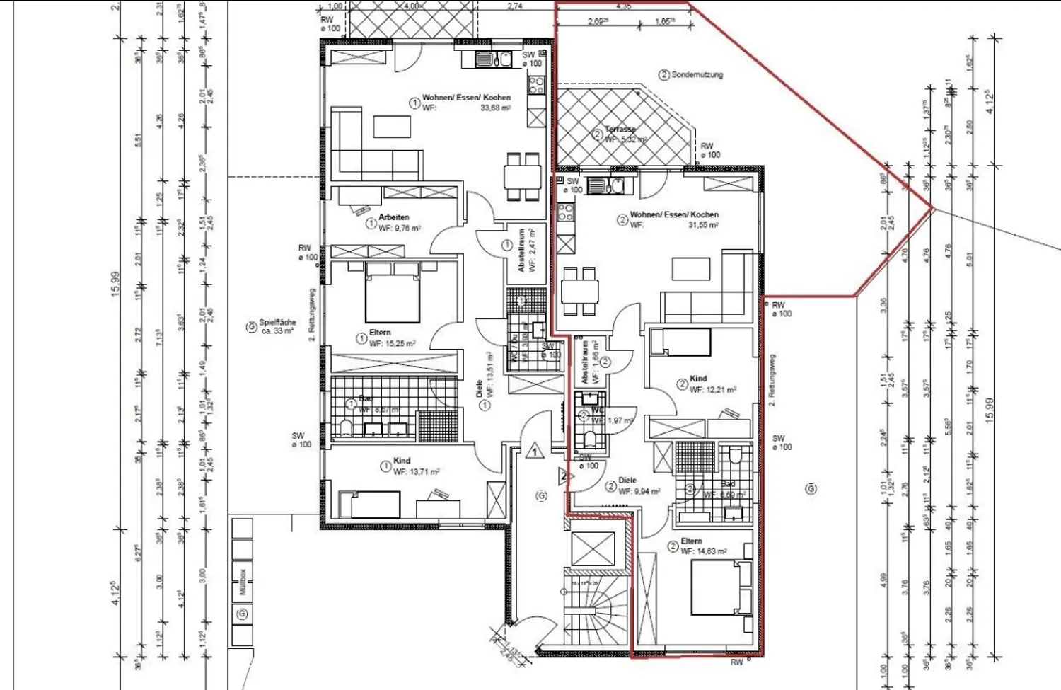 3 Zimmer Wohnung mit 84 m² in Paderborn – Bild 2