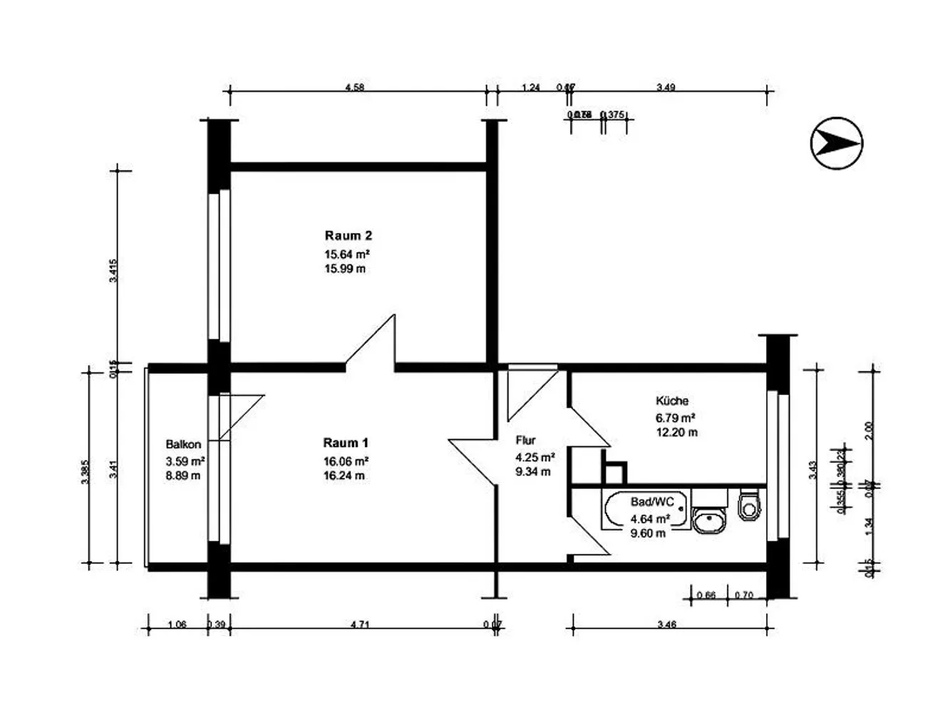 2 Zimmer Wohnung mit 49 m² in Halle (Saale) – Bild 7