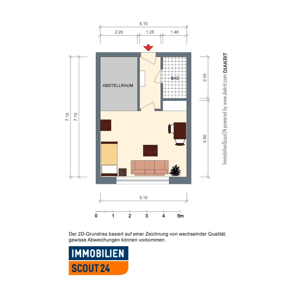 2 Zimmer Wohnung mit 37 m² in Oldenburg – Bild 9